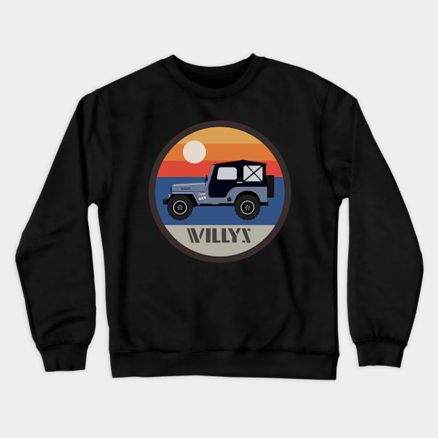 Willys lover Crewneck Sweatshirt by sojeepgirl